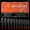 Long Stiletto Soft gel Tips