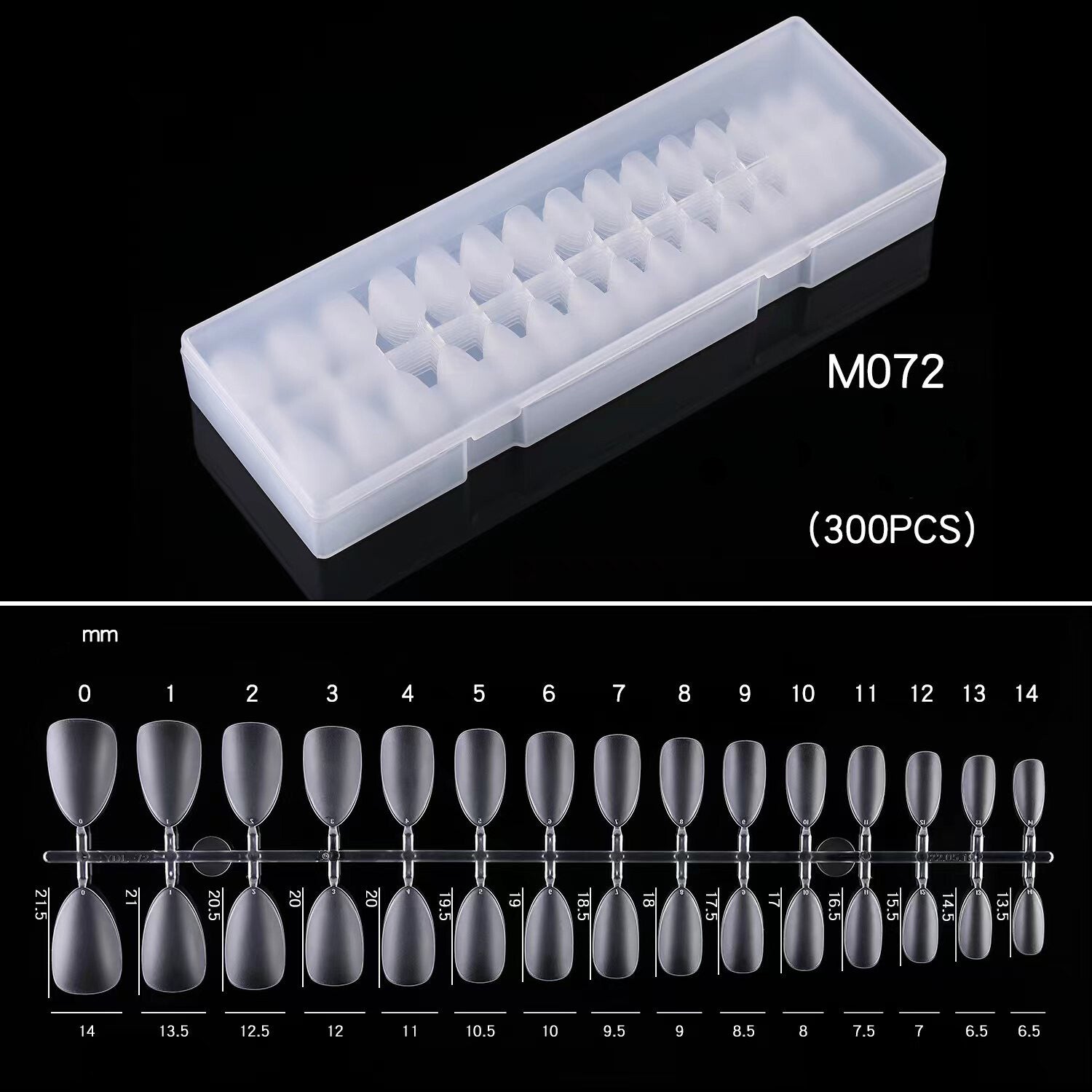 Extra Short Almond Soft Gel Tips 300pcs