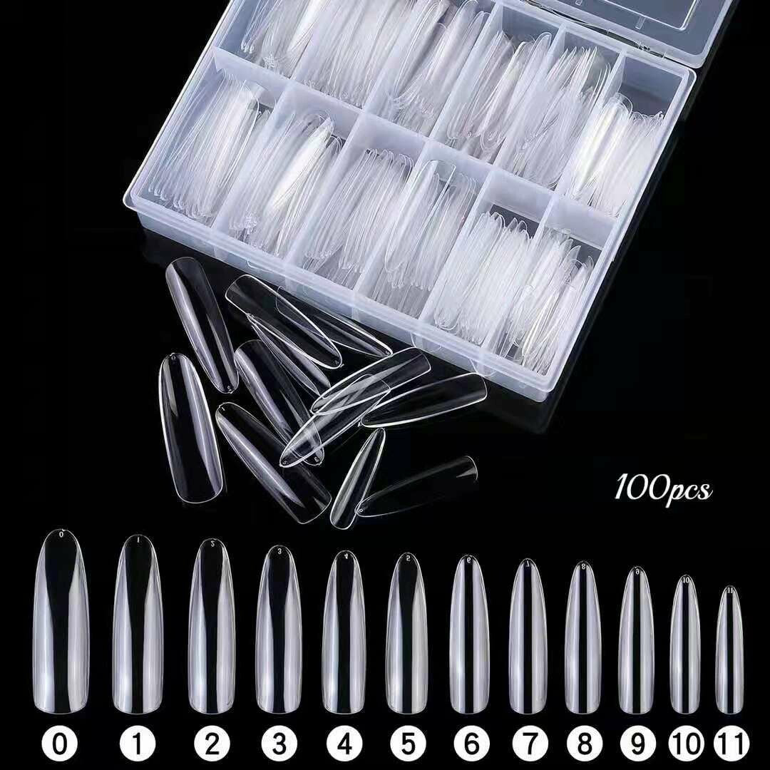 Long Oval Soft gel Tips 100pcs