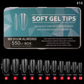 Medium Almond Full Cover Soft gel Tips 550PCS