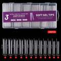 Extra Long Square Full Cover Soft Gel Tips 240PCS