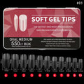 Oval Medium Full Cover Soft Gel Tips 550pcs