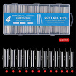 Acrylic Medium Square Soft Gel Tips 240pcs