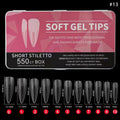Short Stiletto Soft gel Tips 550pcs