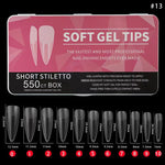 Short Stiletto Soft gel Tips 550pcs