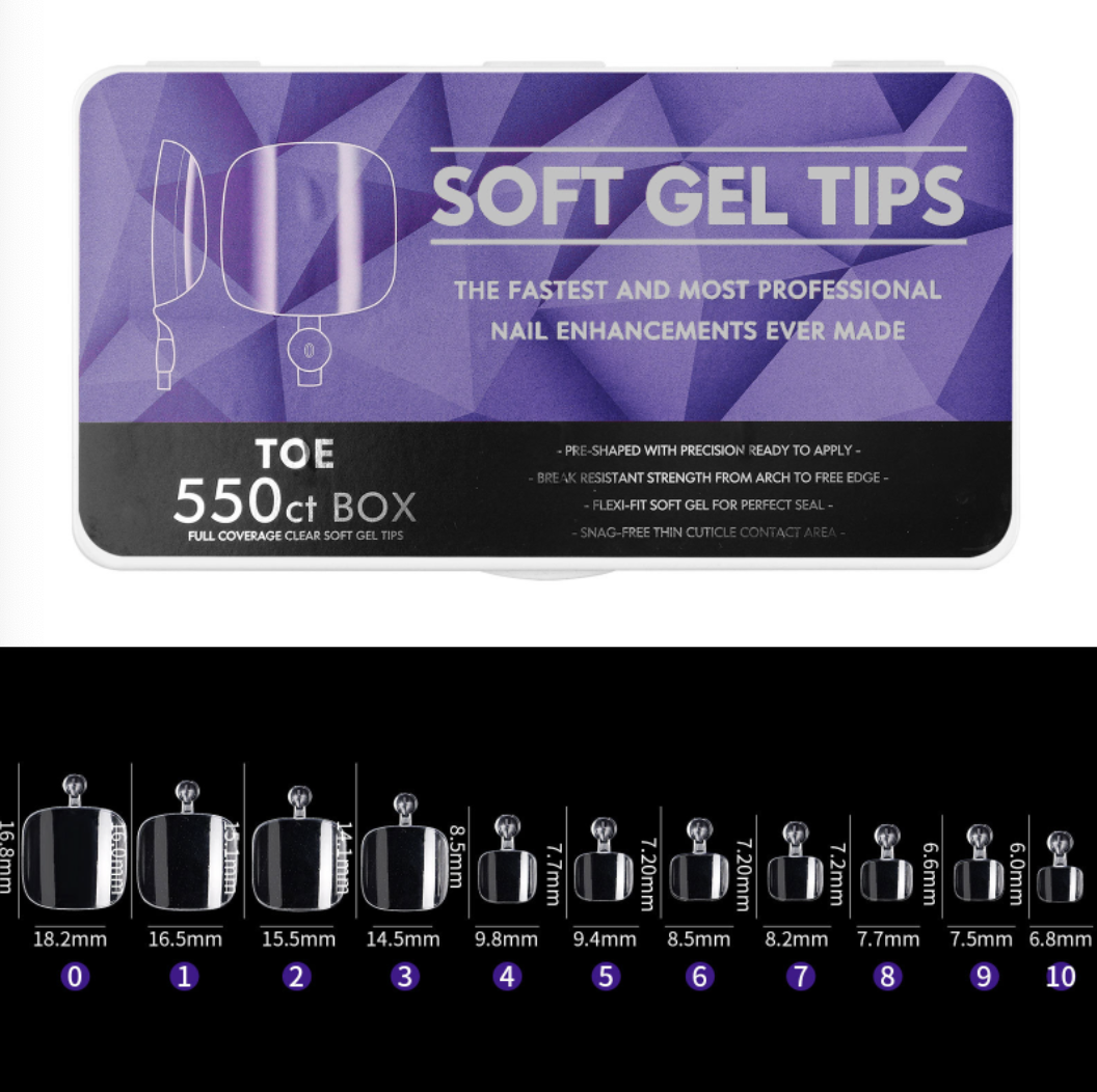 Square Toe Tips 550pcs