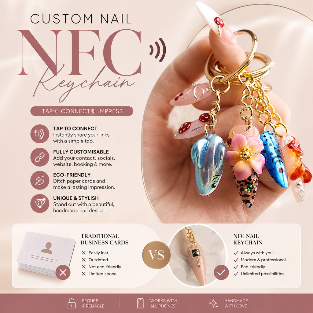 NFC Custom Nail Keychain