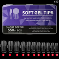 Short Coffin Full Cover Tips 550pcs