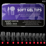 Short Coffin Full Cover Tips 550pcs