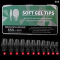 Medium Almond Full Cover Soft Gel Tips 550PCS